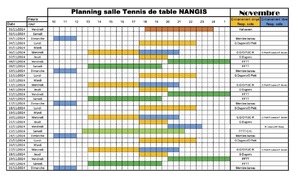 Ouverture de la salle du  mois de novembre