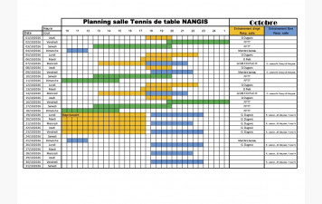Planning salle d'octobre